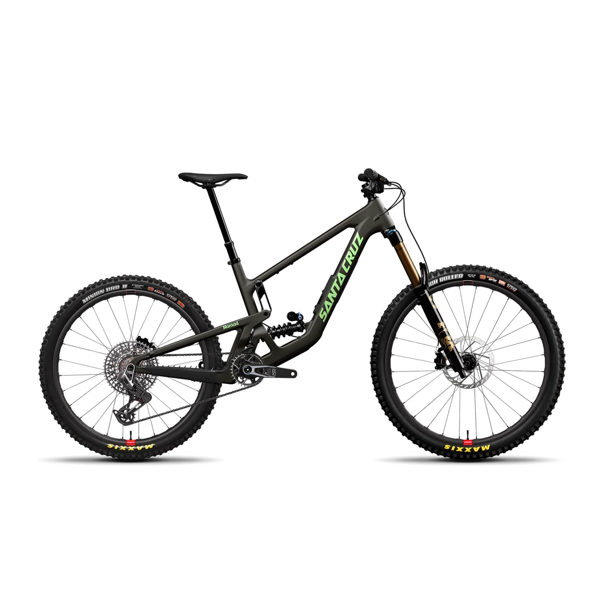 Santa Cruz Nomad CC X0 AXS RSV 2027 coloris Matte Metallic Earth, VTT enduro carbone Reserve | Vitto'Velo